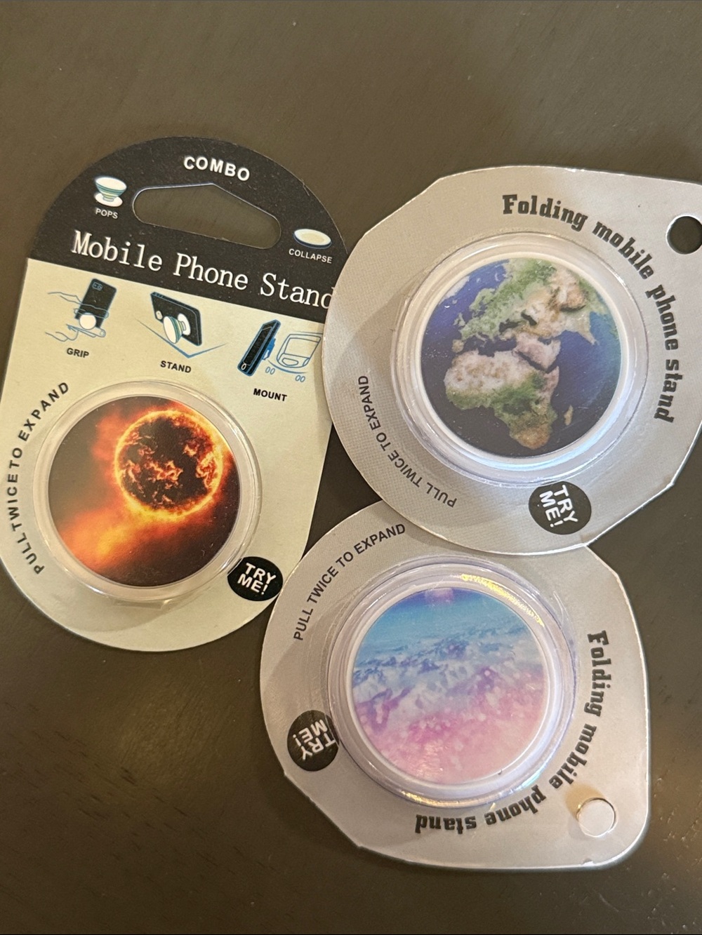 ☀️ Space Themed Foldable Phone / Tablet Stands Bundle of 3 NWT